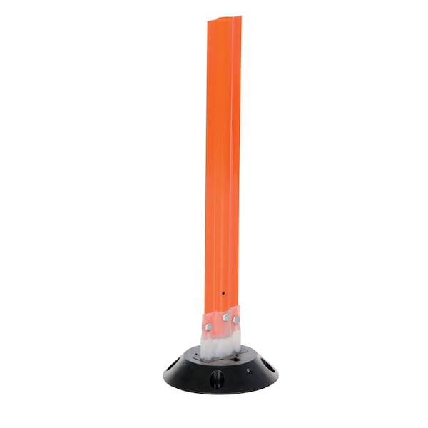Flexible Stake, Polycarbonate, 8 in Length, 8 in Width, 24 in Height, Orange